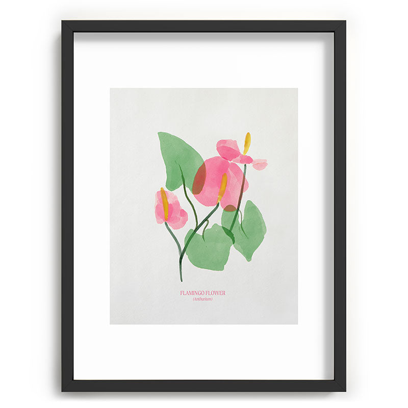 DENY Designs flamingo flower Recessed Framing Rectangle