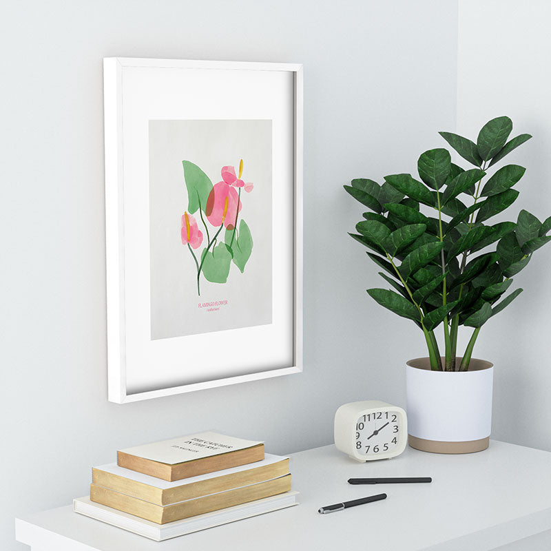 DENY Designs flamingo flower Recessed Framing Rectangle