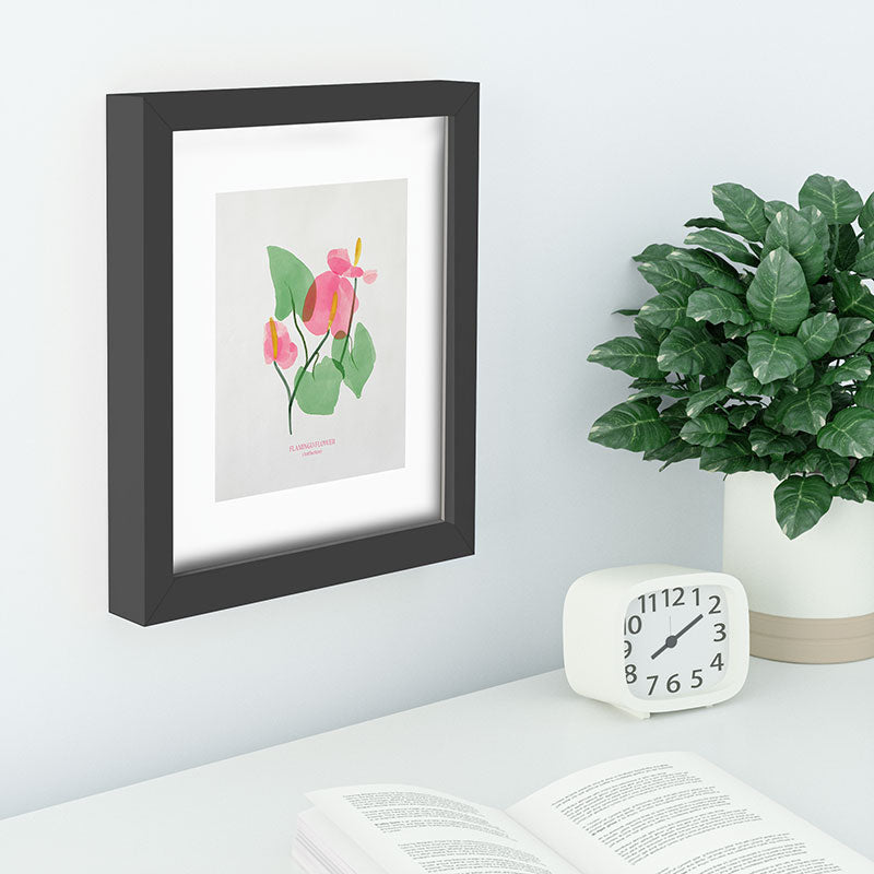DENY Designs flamingo flower Recessed Framing Rectangle