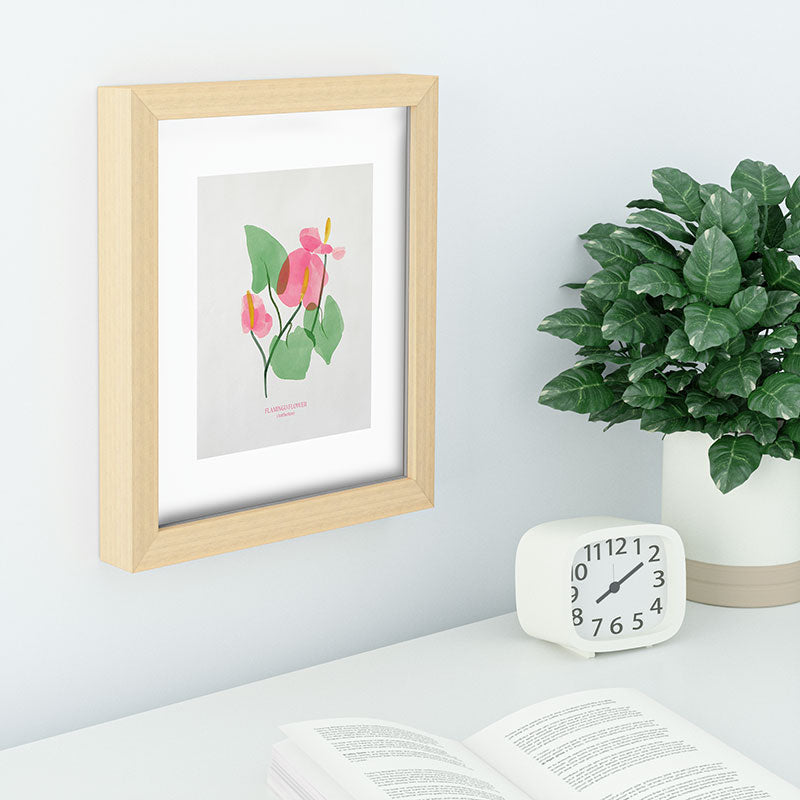 DENY Designs flamingo flower Recessed Framing Rectangle