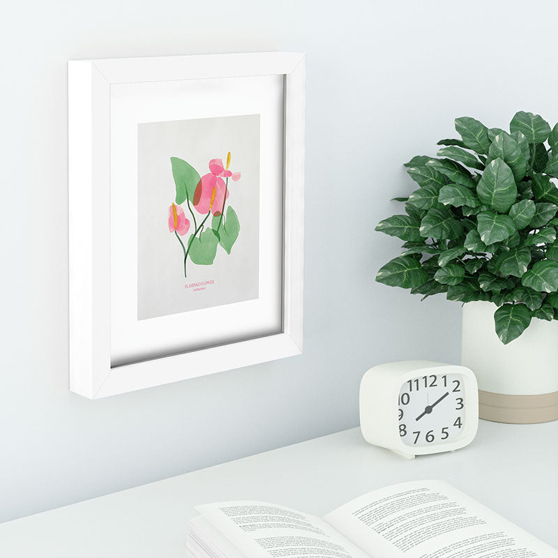 DENY Designs flamingo flower Recessed Framing Rectangle