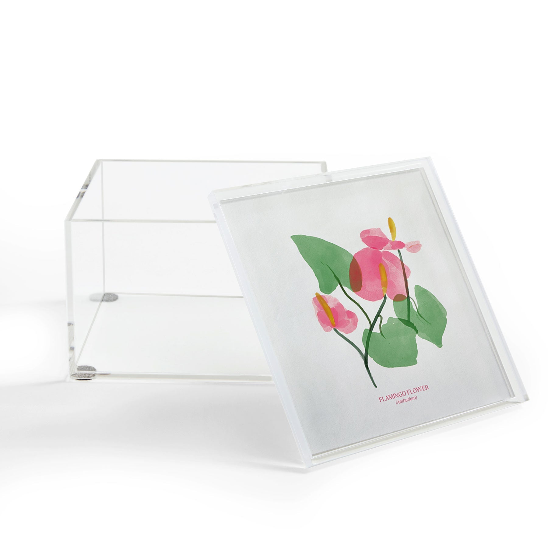 DENY Designs flamingo flower Acrylic Box