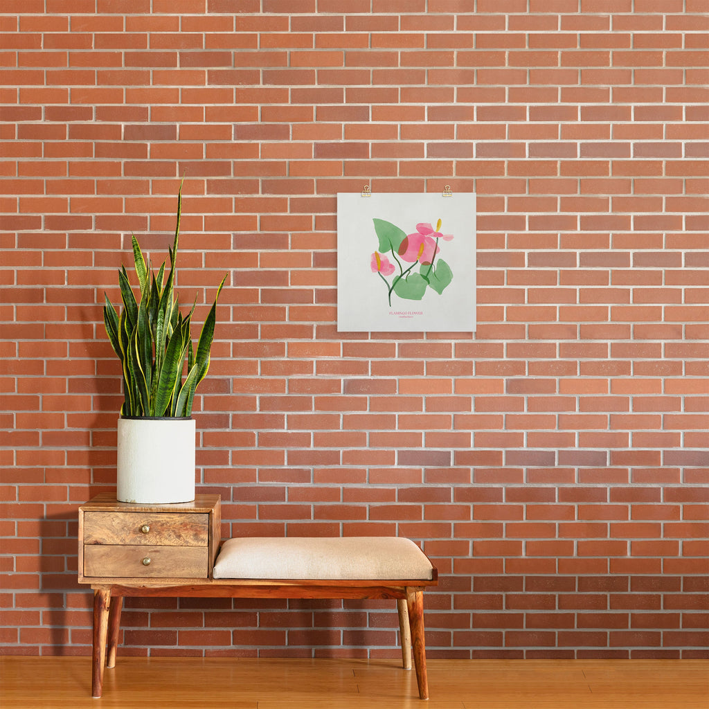 DENY Designs flamingo flower Art Print
