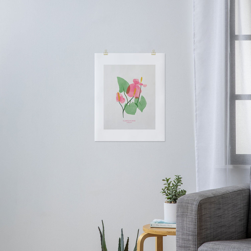 DENY Designs flamingo flower Art Print
