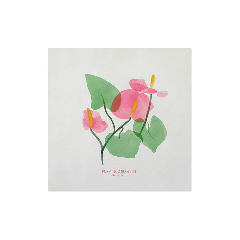 DENY Designs flamingo flower Art Print