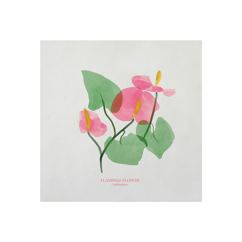 DENY Designs flamingo flower Art Print