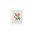 DENY Designs flamingo flower Art Print