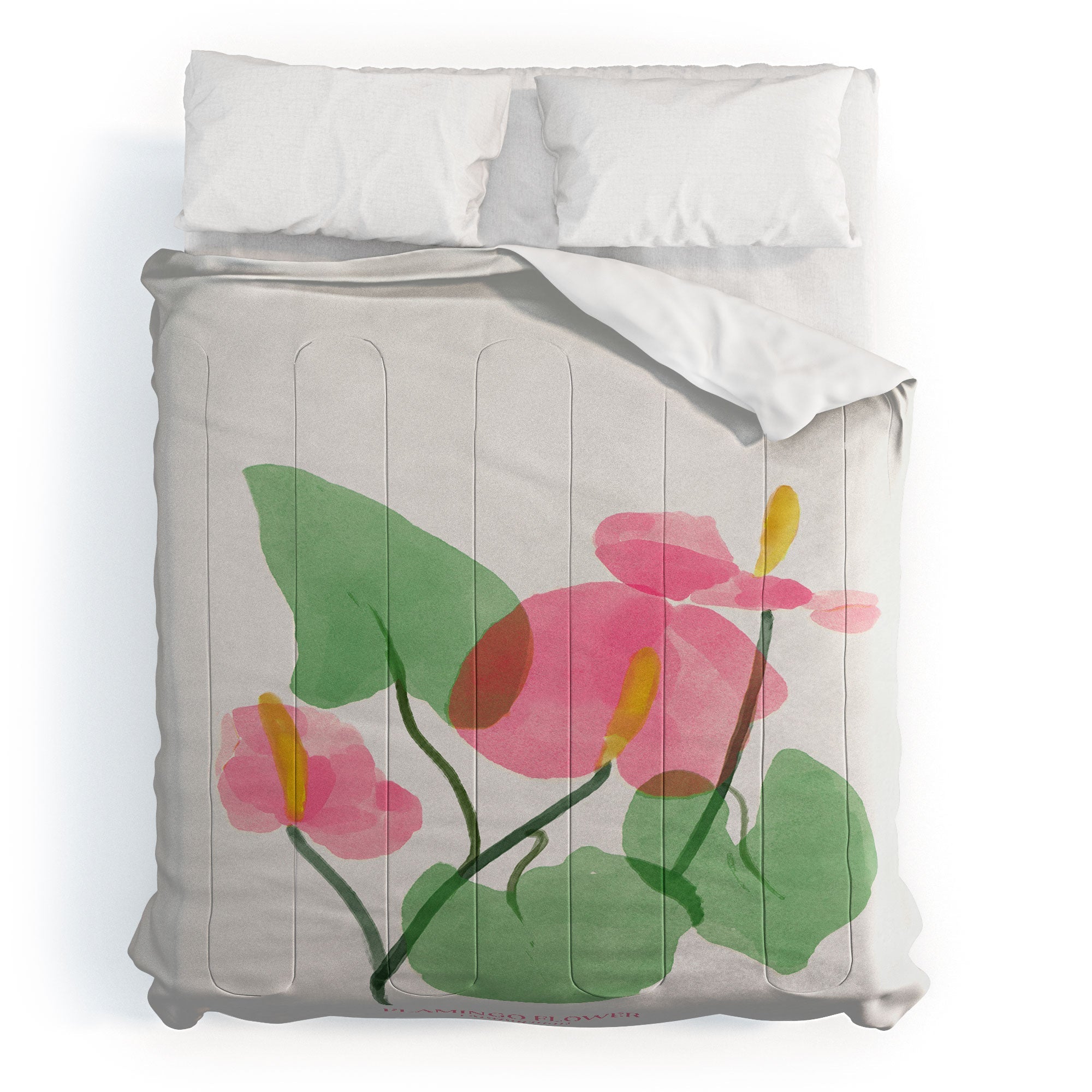 DENY Designs flamingo flower Comforter