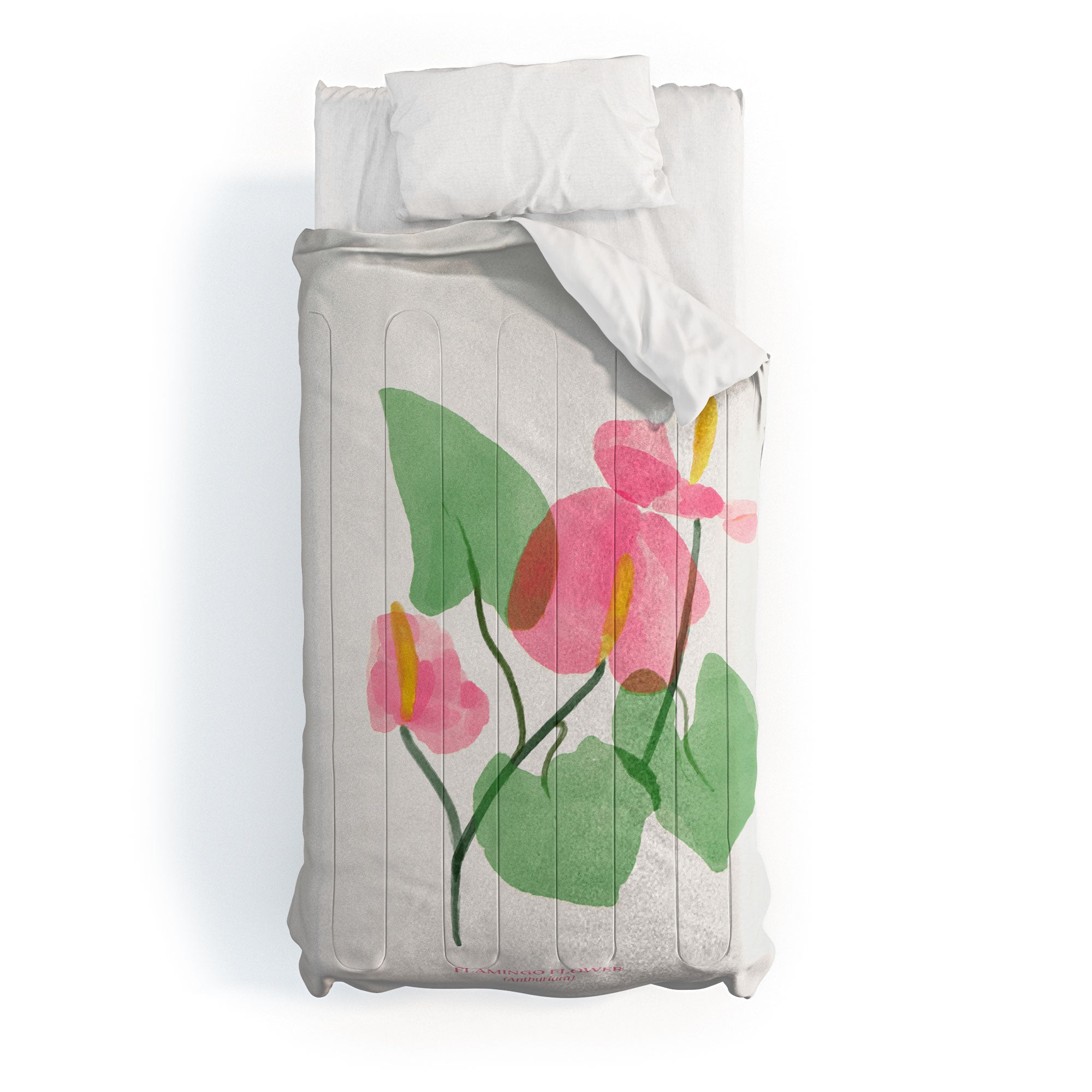 DENY Designs flamingo flower Comforter