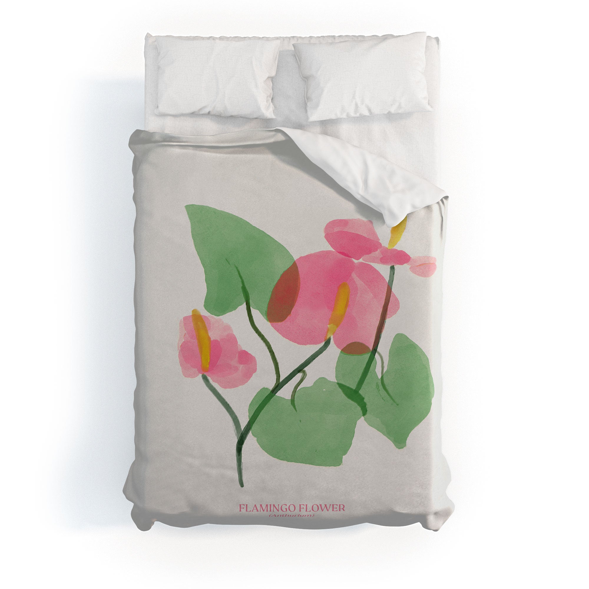 DENY Designs flamingo flower Duvet Cover