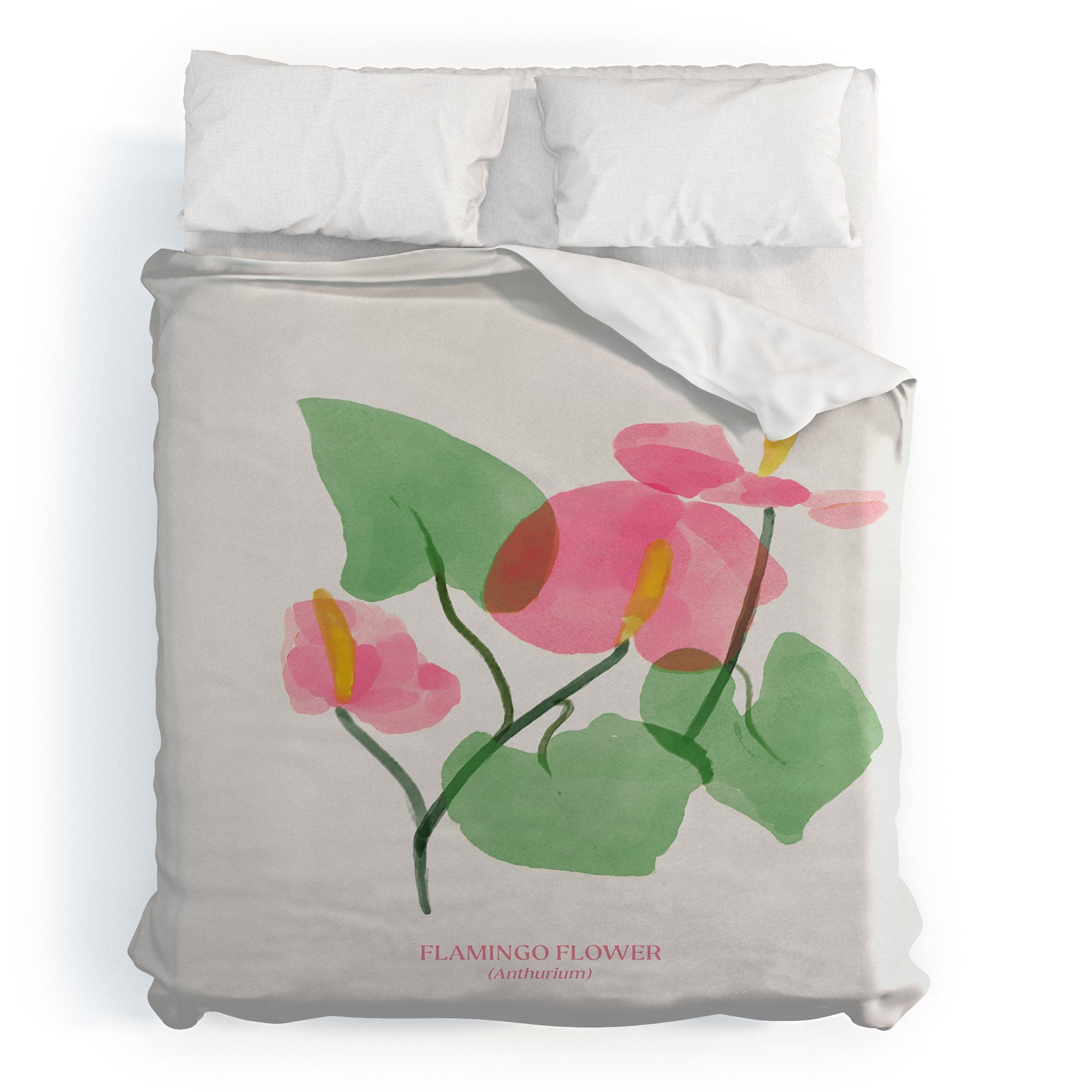 DENY Designs flamingo flower Duvet Cover