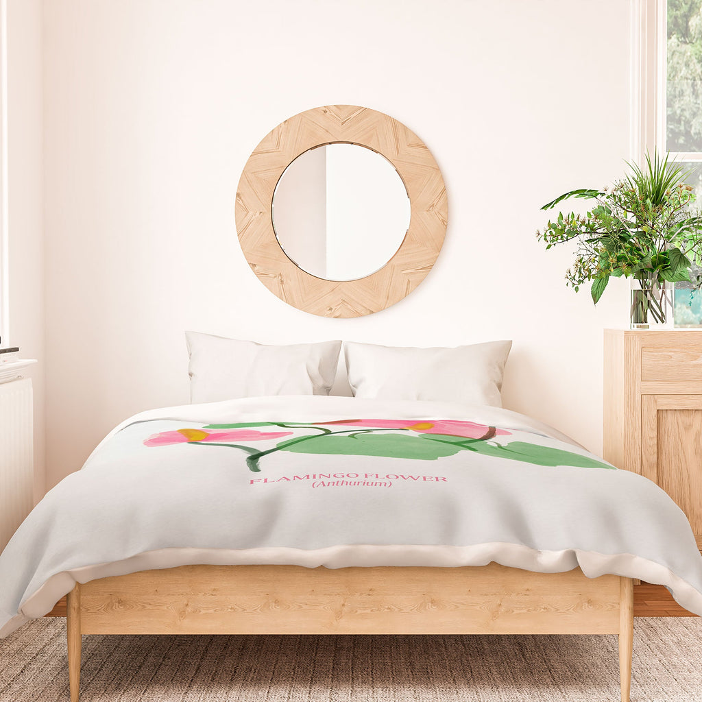 DENY Designs flamingo flower Duvet Cover