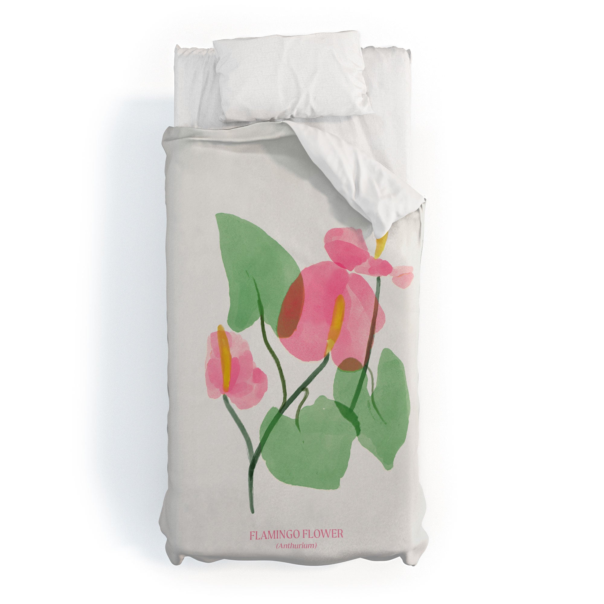 DENY Designs flamingo flower Duvet Cover