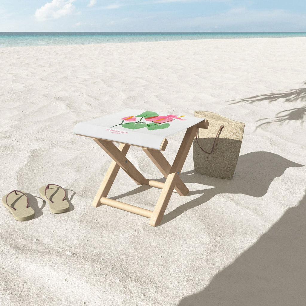 DENY Designs flamingo flower Folding Stool
