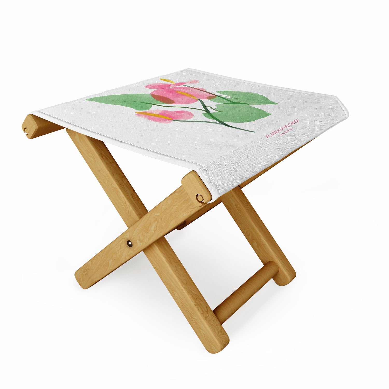 DENY Designs flamingo flower Folding Stool