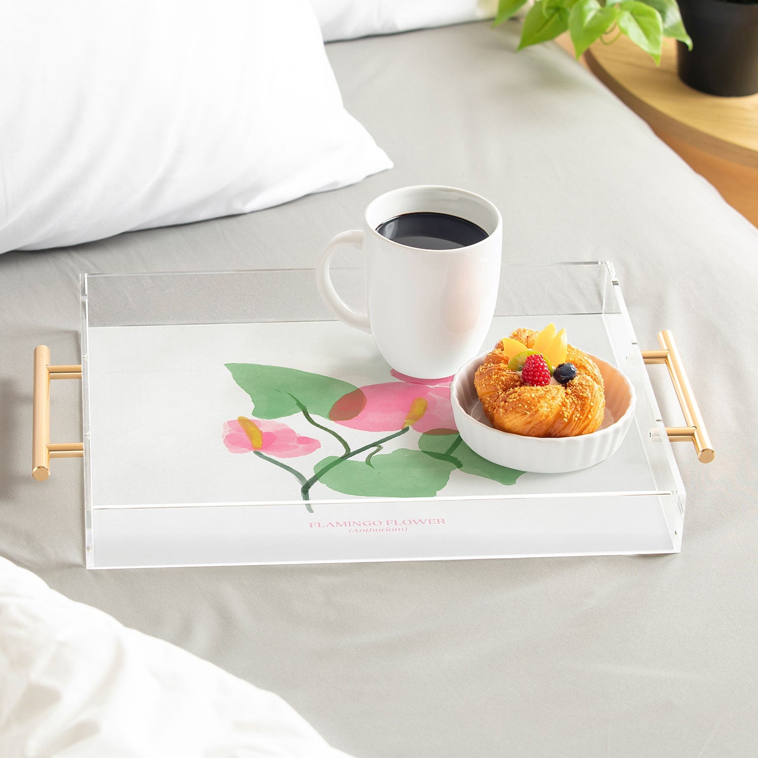 DENY Designs flamingo flower Acrylic Tray