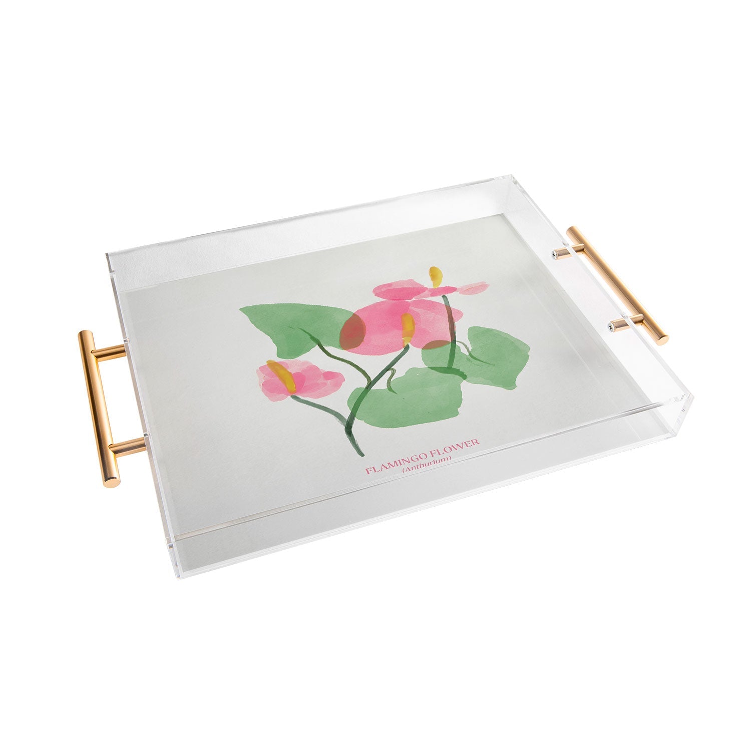 DENY Designs flamingo flower Acrylic Tray