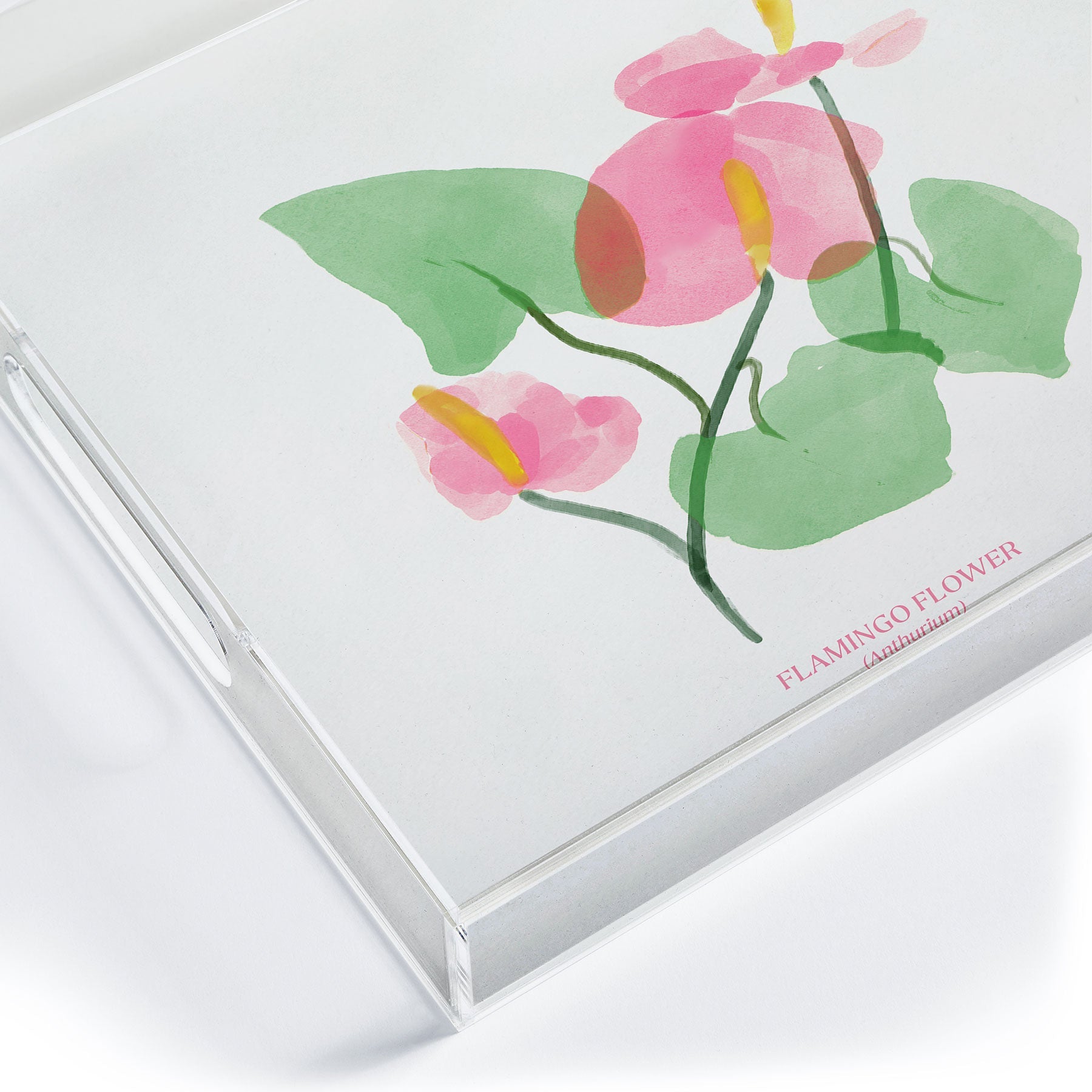 DENY Designs flamingo flower Acrylic Tray