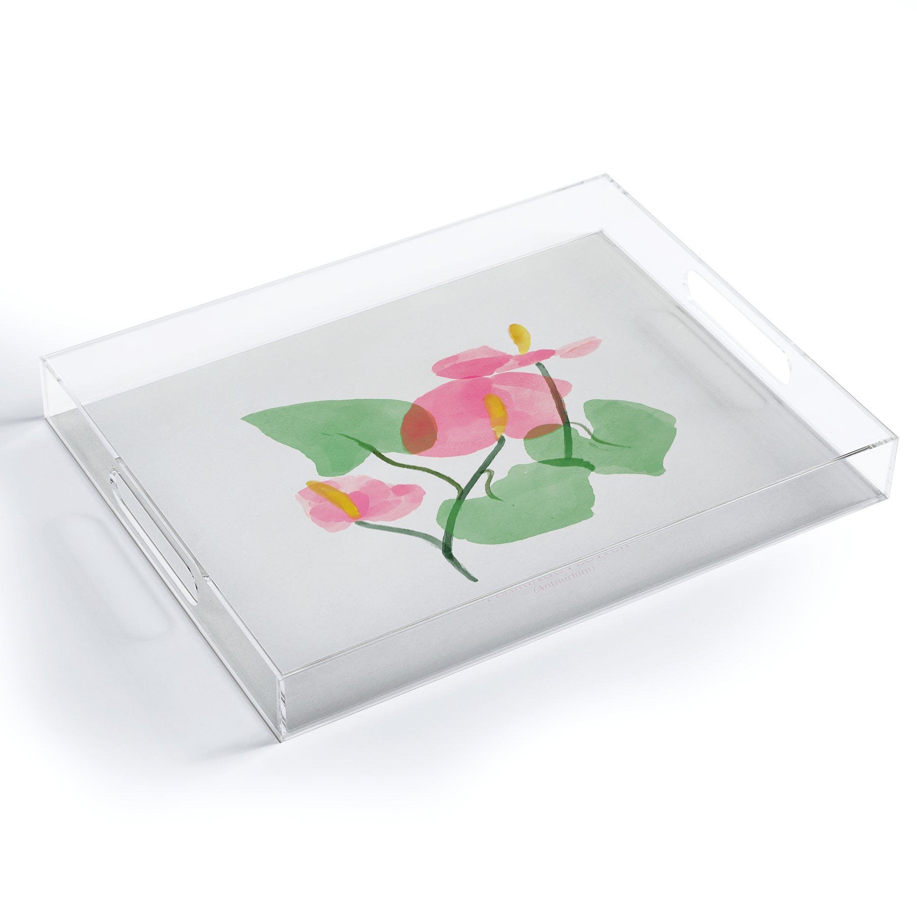 DENY Designs flamingo flower Acrylic Tray