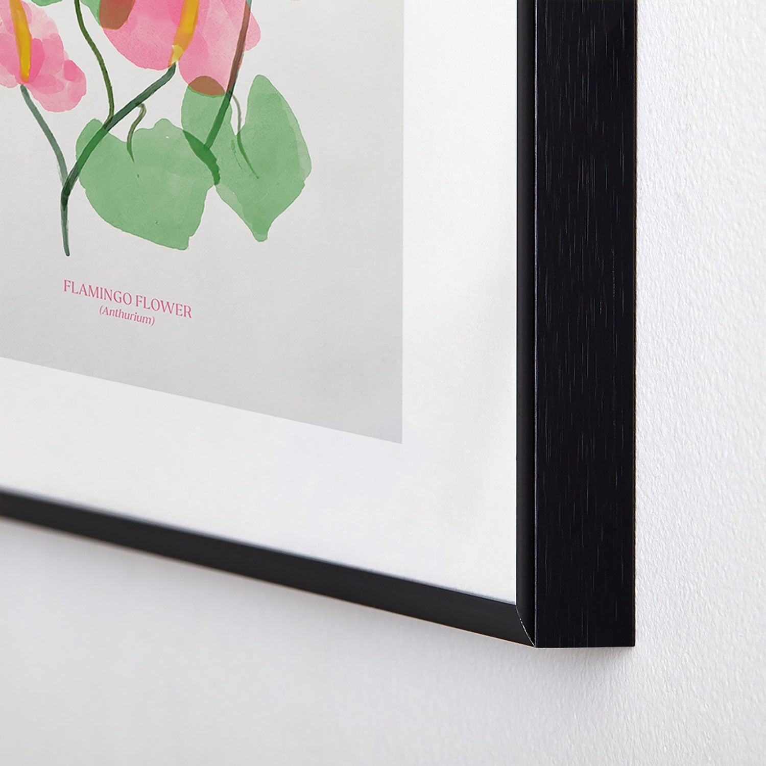 DENY Designs flamingo flower Metal Framed Art Print