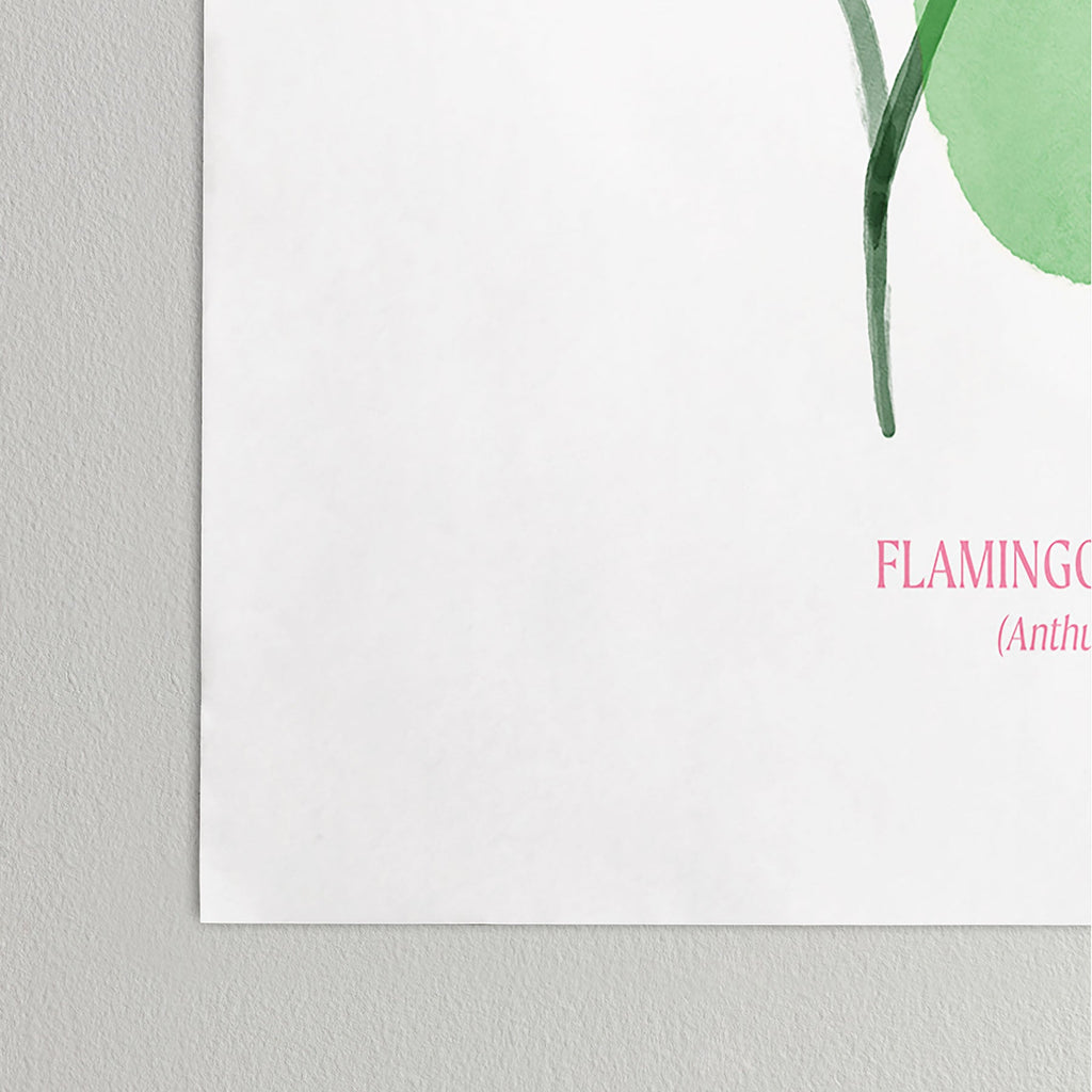 DENY Designs flamingo flower Poster