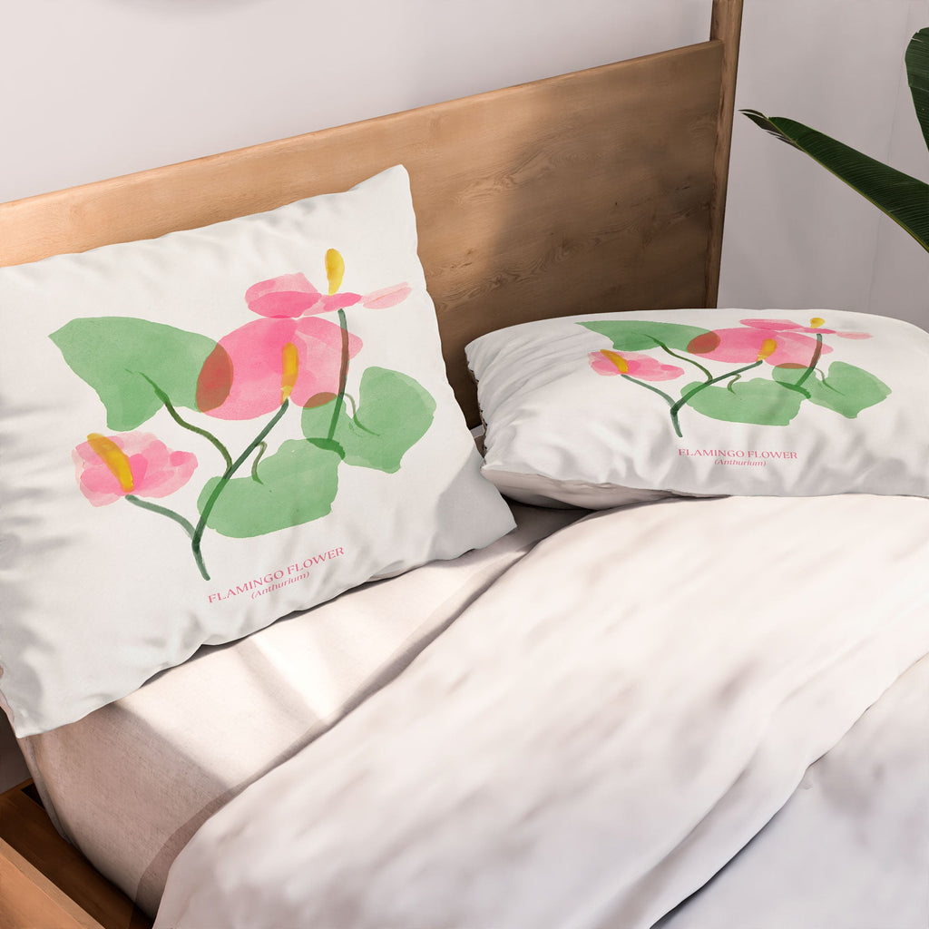 DENY Designs flamingo flower Pillow Shams