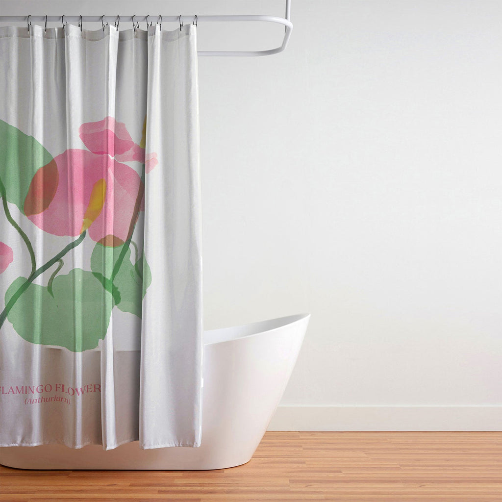 DENY Designs flamingo flower Shower Curtain