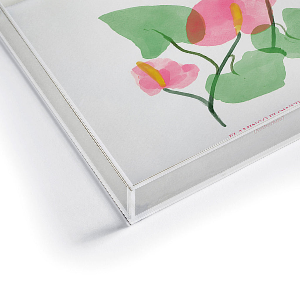 DENY Designs flamingo flower Acrylic Tray