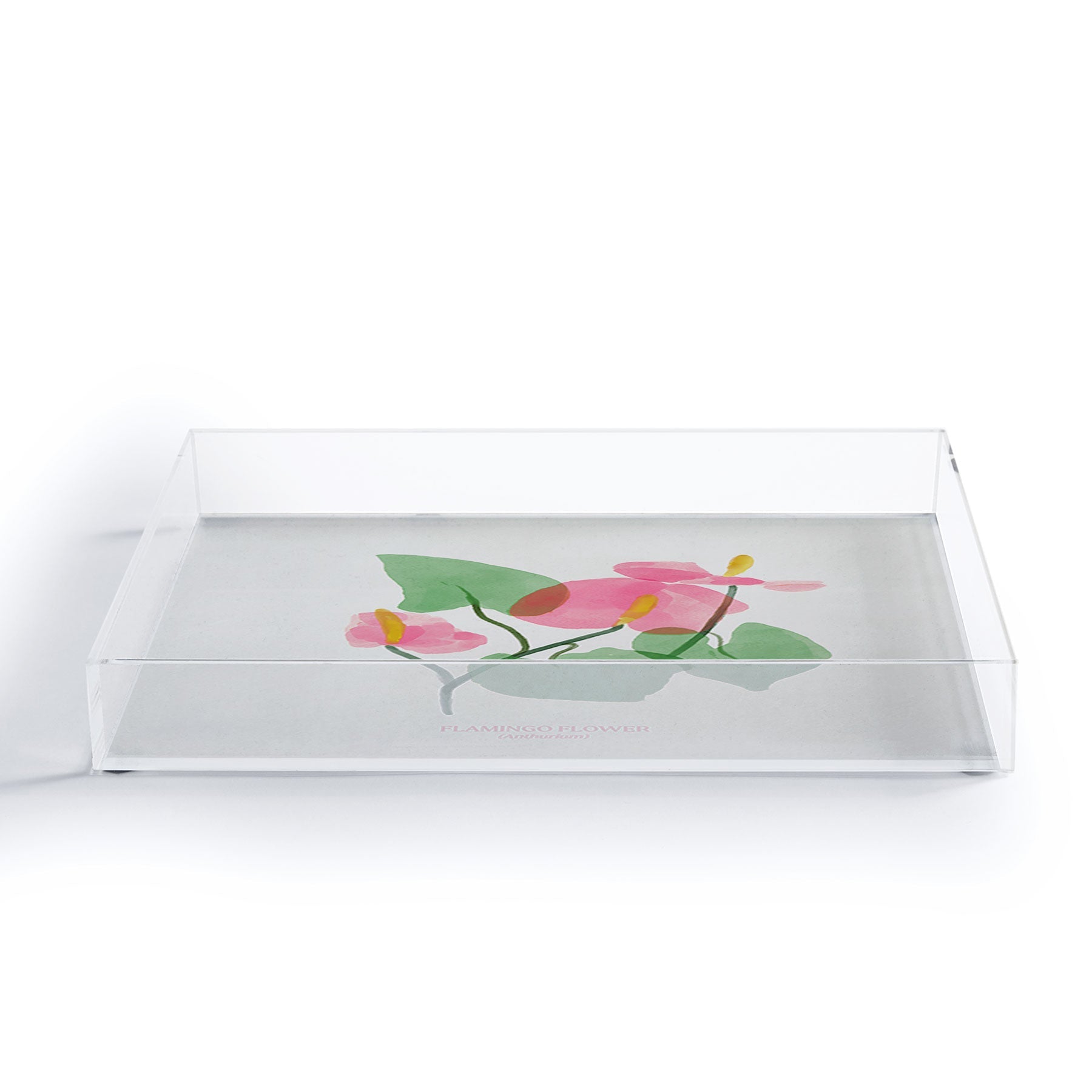 DENY Designs flamingo flower Acrylic Tray