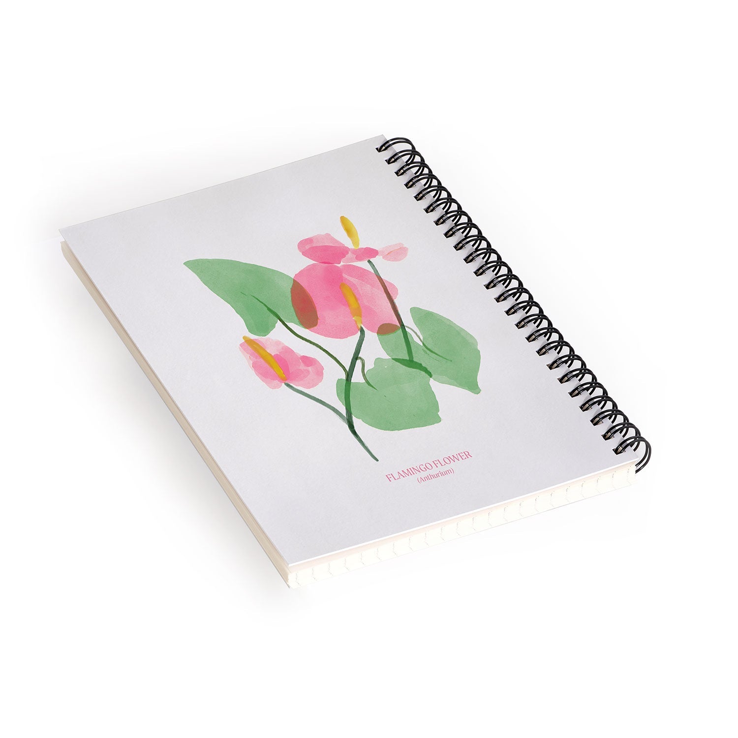 DENY Designs flamingo flower Spiral Notebook
