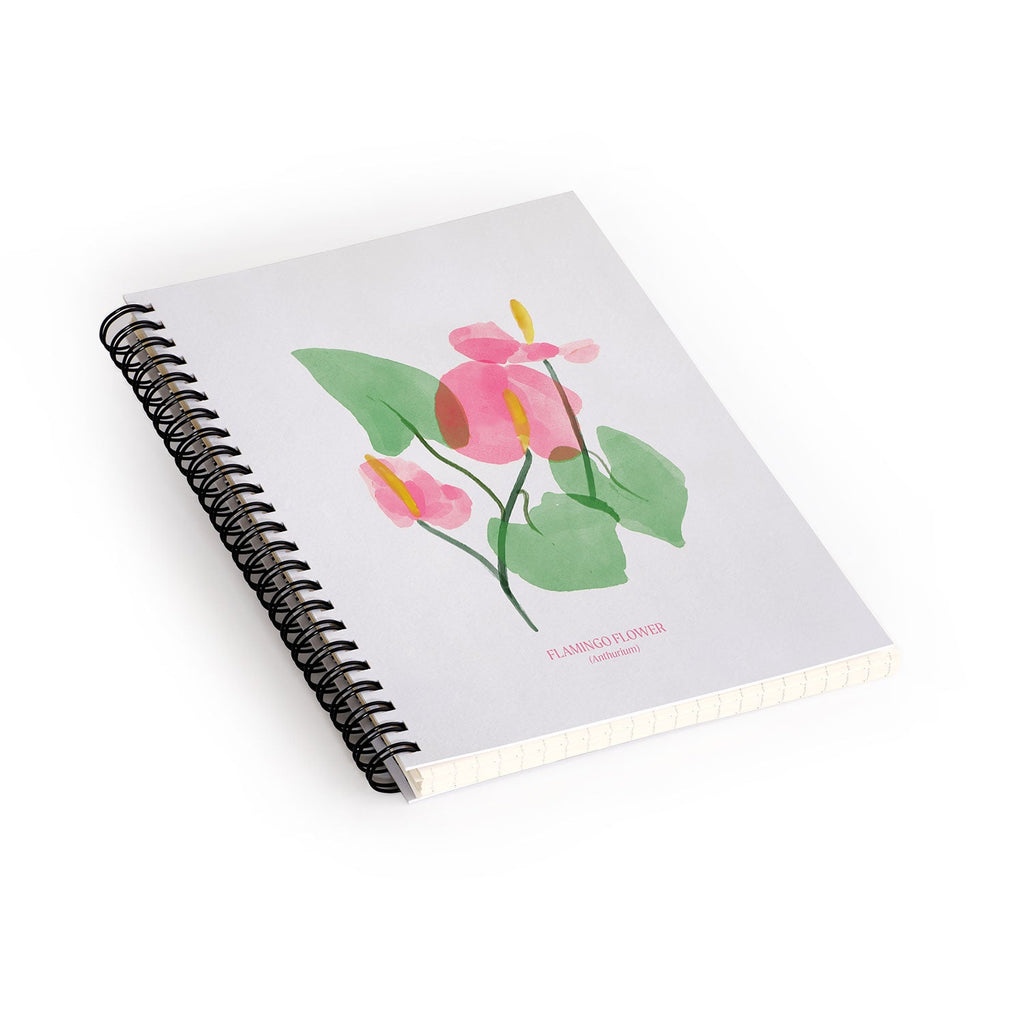 DENY Designs flamingo flower Spiral Notebook