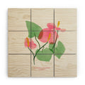 DENY Designs flamingo flower Wood Wall Mural