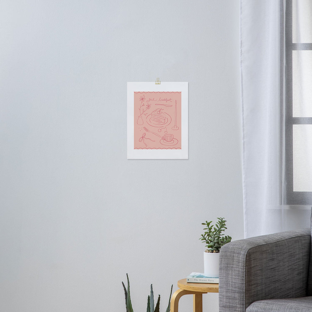 DENY Designs girl breakfast Art Print