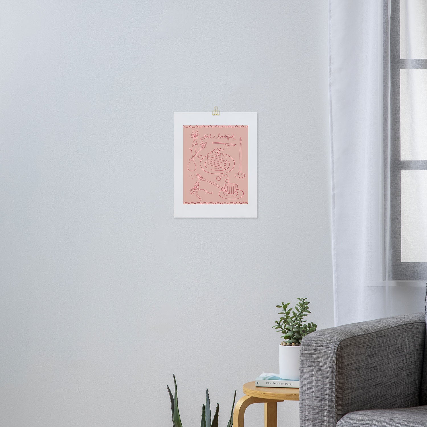 DENY Designs girl breakfast Art Print