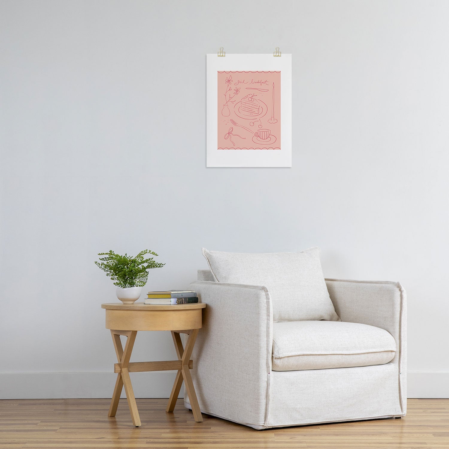 DENY Designs girl breakfast Art Print