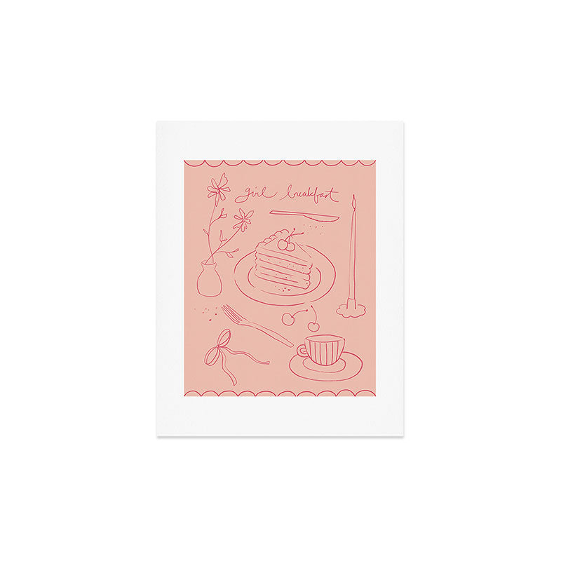 DENY Designs girl breakfast Art Print
