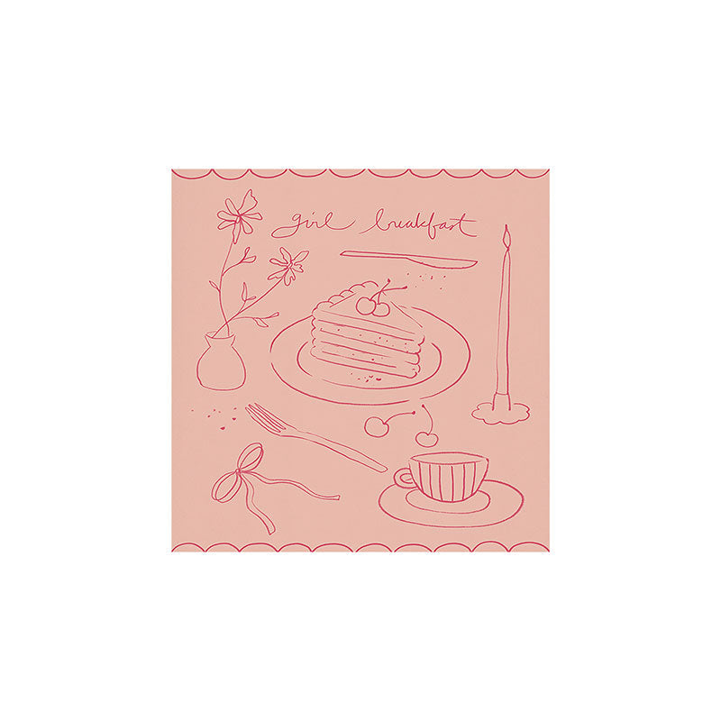 DENY Designs girl breakfast Art Print