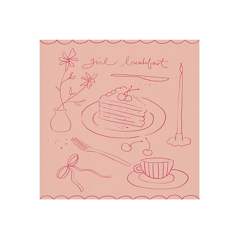 DENY Designs girl breakfast Art Print