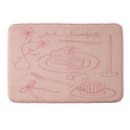 DENY Designs girl breakfast Memory Foam Bath Mat