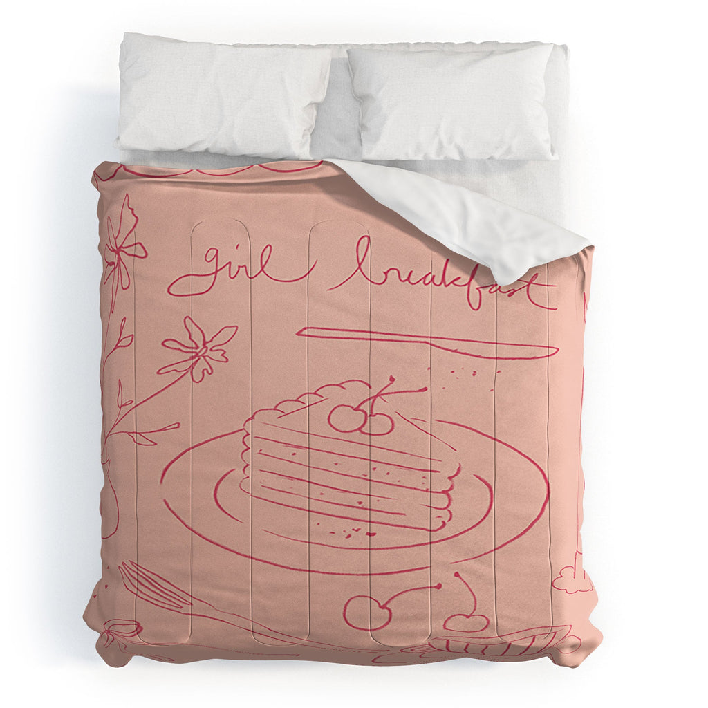 DENY Designs girl breakfast Comforter