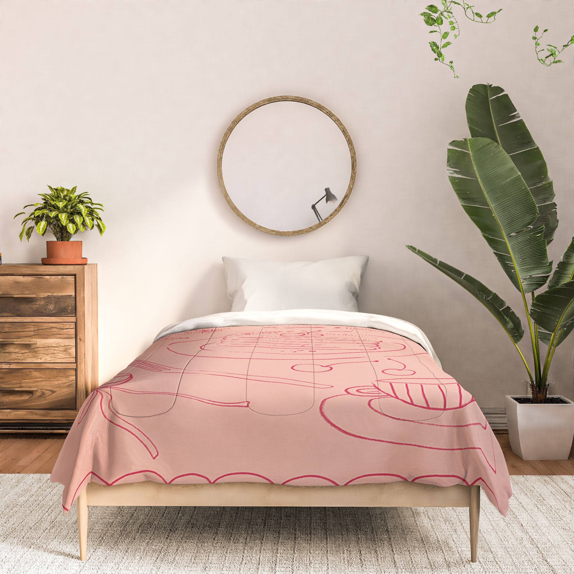 DENY Designs girl breakfast Comforter