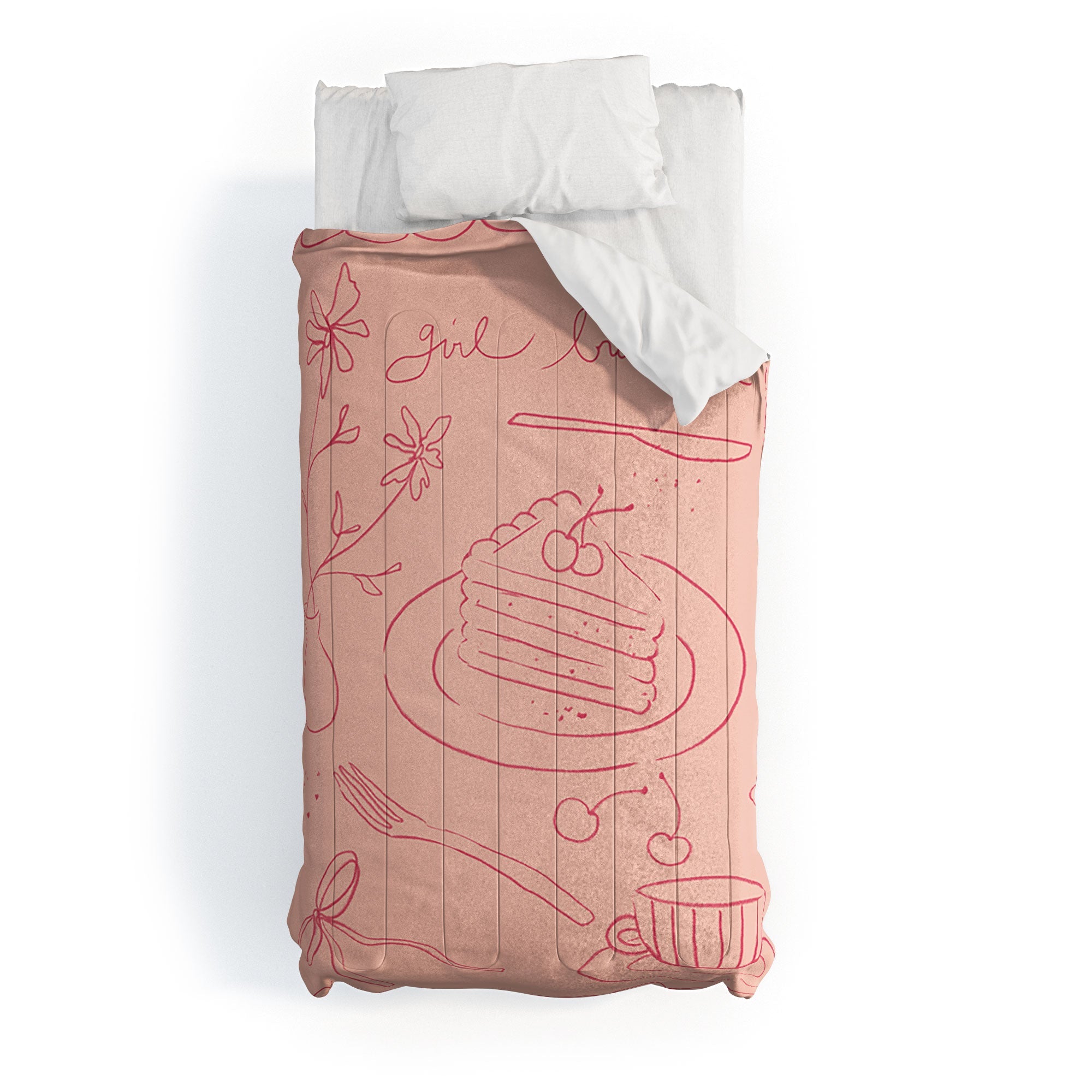 DENY Designs girl breakfast Comforter