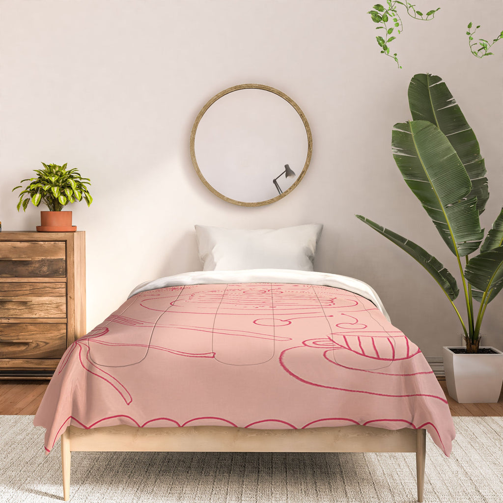 DENY Designs girl breakfast Comforter