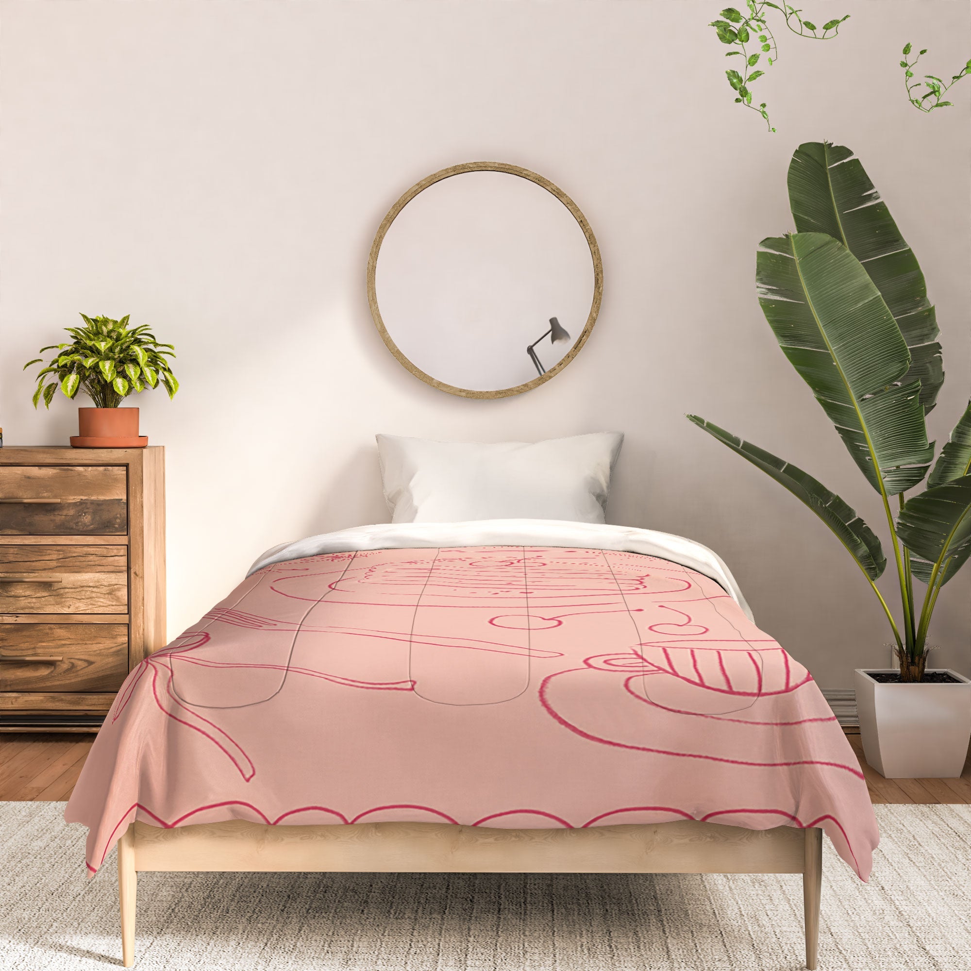 DENY Designs girl breakfast Comforter