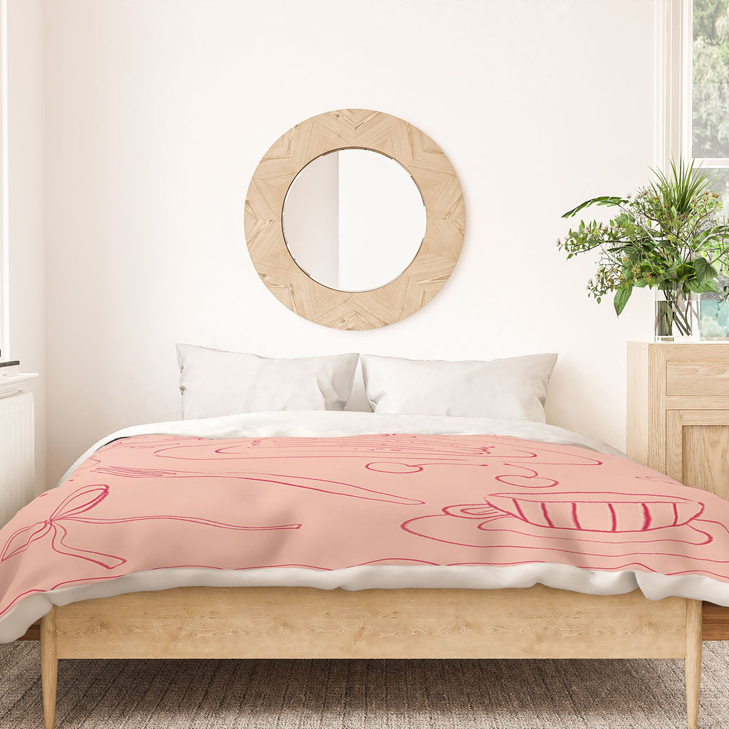 DENY Designs girl breakfast Duvet Cover