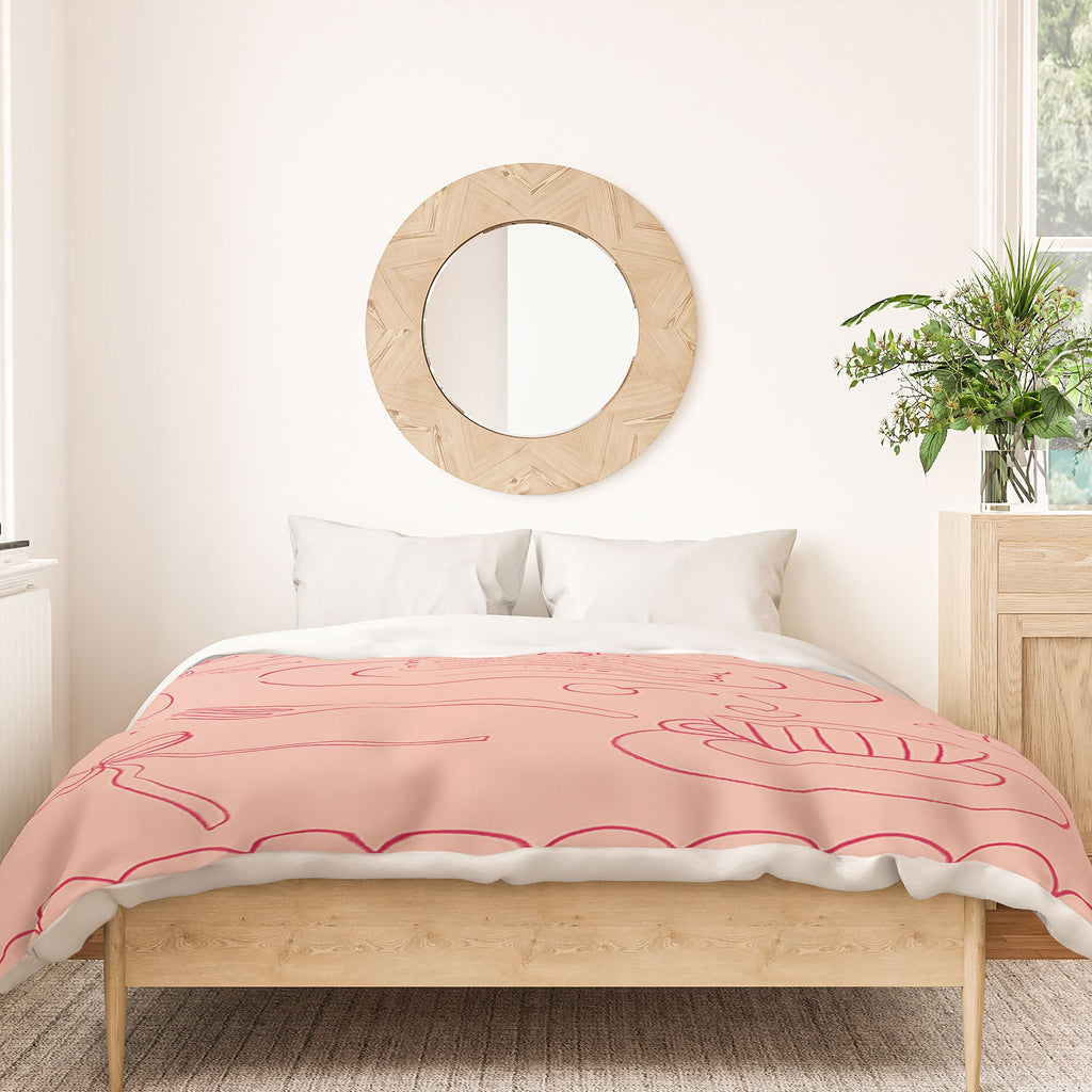 DENY Designs girl breakfast Duvet Cover