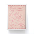 DENY Designs girl breakfast Framed Mini Art Print