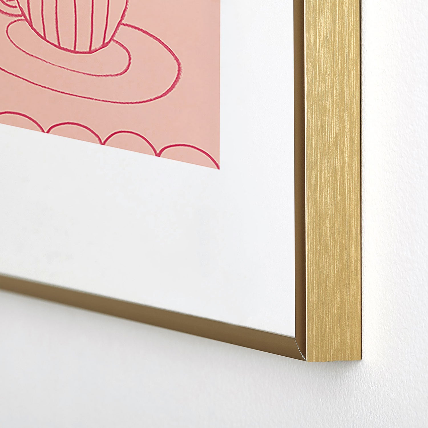 DENY Designs girl breakfast Metal Framed Art Print