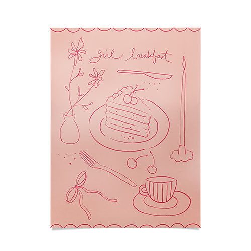 DENY Designs girl breakfast Poster