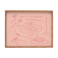 DENY Designs girl breakfast Rectangular Tray
